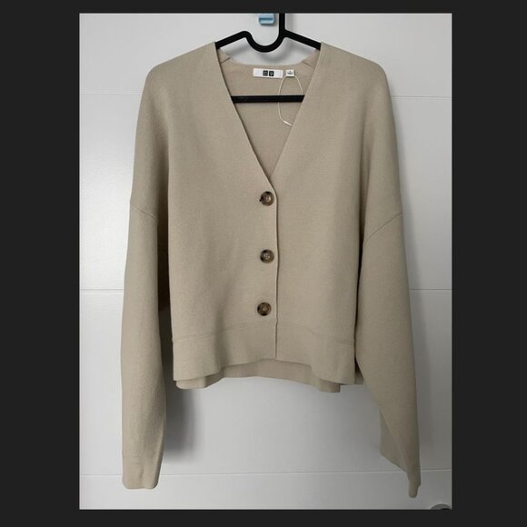 Uniqlo U Lemaire Milano V-Neck Ribbed Cardigan - Picture 2 of 4